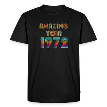 Amazing YEAR 1972 - T-shirt Premium bio Homme - noir - Devant - Nico (187cm)