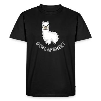 Chemise de nuit alpagas lama dormant mignon animaux icône - T-shirt Premium bio Homme - noir - Devant - Nico (187cm)