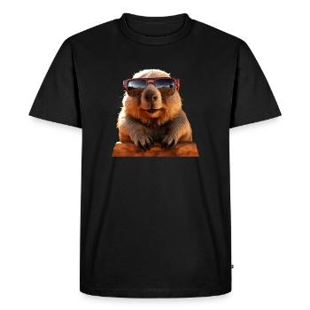 Wombat avec lunettes de soleil Australie Wombats mignons - T-shirt Premium bio Homme - noir - Devant - Nico (187cm)