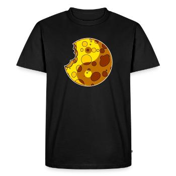 Cheese Yin Yang - Men's Premium Organic T-Shirt - black - Front - Nico (187cm)