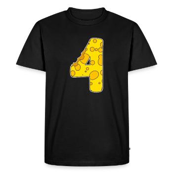 Numéros 4 - Quatre - Quatrième - T-shirt Premium bio Homme - noir - Devant - Nico (187cm)