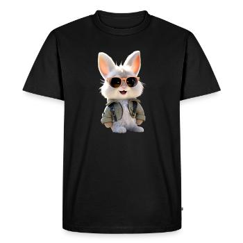 Bunny Rabbit Hare Bunny Gift Cute Bunnies - Men's Premium Organic T-Shirt - black - Front - Nico (187cm)