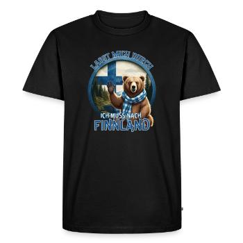 Finnland - Lasst mich Durch - Männer Premium Bio T-Shirt - Schwarz - Vorne - Nico (187cm)