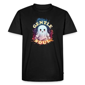 Gentil Petit Fantôme - T-shirt Premium bio Homme - noir - Devant - Nico (187cm)
