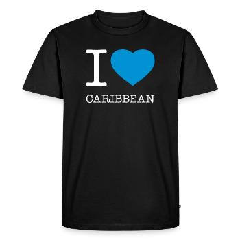 I LOVE CARIBBEAN Karibik - Men's Premium Organic T-Shirt - black - Front - Nico (187cm)