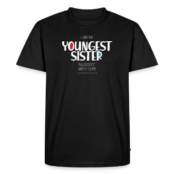 Sœur cadette - T-shirt Premium bio Homme - noir - Devant - Nico (187cm)