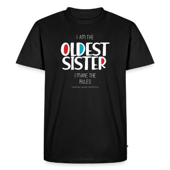 Sœur aînée - T-shirt Premium bio Homme - noir - Devant - Nico (187cm)