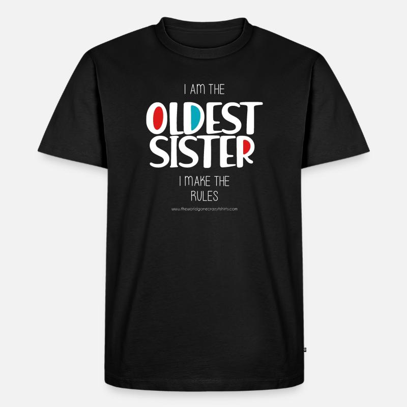 Älteste Schwester - Männer Premium Bio T-Shirt - Schwarz