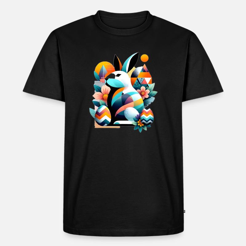 Modern Easter Graphics - Männer Premium Bio T-Shirt - Schwarz