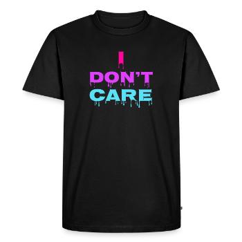 Je m’en fous Déclaration, froid, indifférent - T-shirt Premium bio Homme - noir - Devant - Nico (187cm)