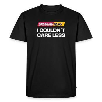 Je ne me soucie pas de la déclaration drôle indifférent - T-shirt Premium bio Homme - noir - Devant - Nico (187cm)