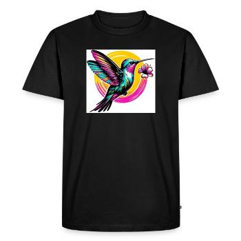 Colibri - T-shirt Premium bio Homme - noir - Devant - Nico (187cm)