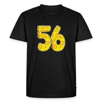 56 years of Lustig Käse - Men's Premium Organic T-Shirt - black - Front - Nico (187cm)