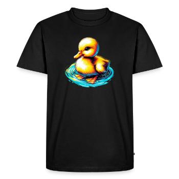 Duckling Duck Duck - Men's Premium Organic T-Shirt - black - Front - Nico (187cm)