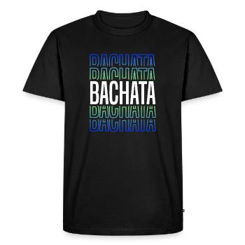 Lettrage Bachata pour une danse sensuelle - T-shirt Premium bio Homme - noir - Devant - Nico (187cm)