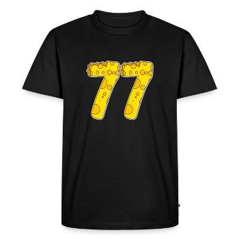 77 ans de Lustig Käse - T-shirt Premium bio Homme - noir - Devant - Nico (187cm)