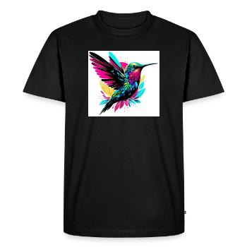 Colibri - T-shirt Premium bio Homme - noir - Devant - Nico (187cm)