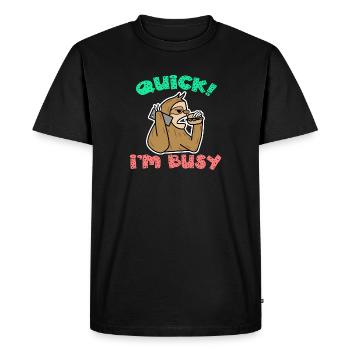 Relax Funny Statement I Don't Care Attitude - Men's Premium Organic T-Shirt - black - Front - Nico (187cm)
