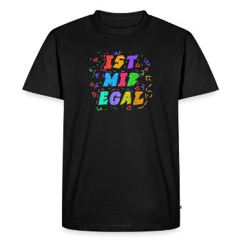 Je m’en fous Déclaration Attitude indifférente - T-shirt Premium bio Homme - noir - Devant - Nico (187cm)