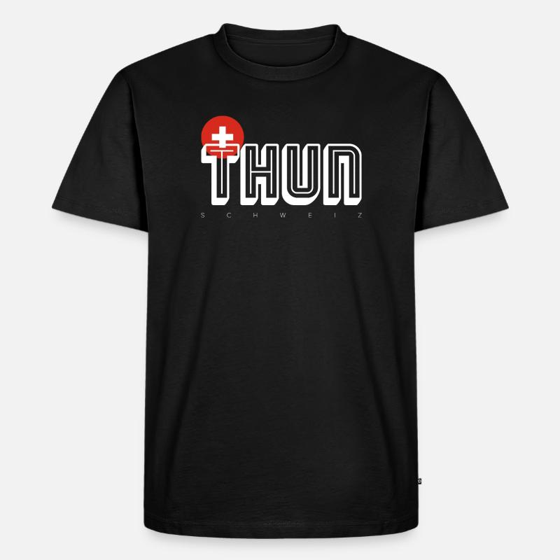 Thun - Männer Premium Bio T-Shirt - Schwarz