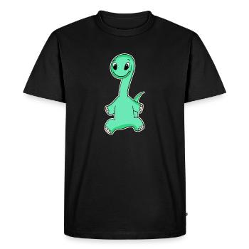 Dino Motif Dinosaure - T-shirt Premium bio Homme - noir - Devant - Nico (187cm)