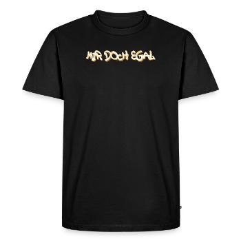 Je m’en fiche, déclaration, attitude indifférente, froid - T-shirt Premium bio Homme - noir - Devant - Nico (187cm)