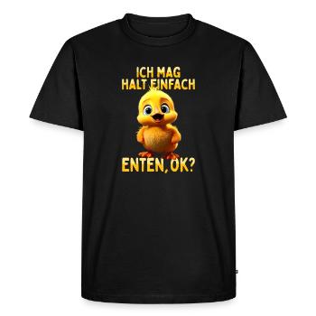 Canard Canetons mignons J’aime juste les canards - T-shirt Premium bio Homme - noir - Devant - Nico (187cm)
