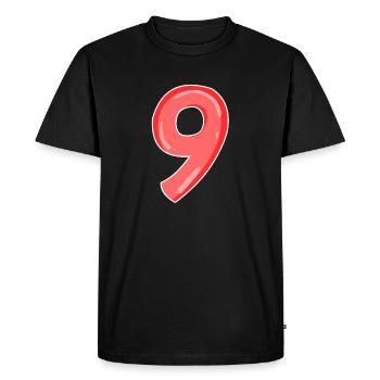 Nine - 9 - Men's Premium Organic T-Shirt - black - Front - Nico (187cm)