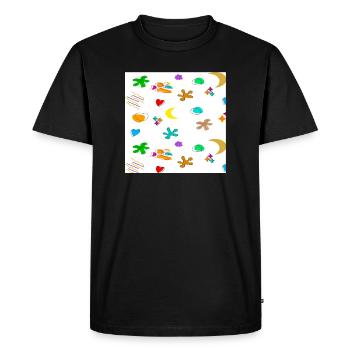 Modèle1 - T-shirt Premium bio Homme - noir - Devant - Nico (187cm)