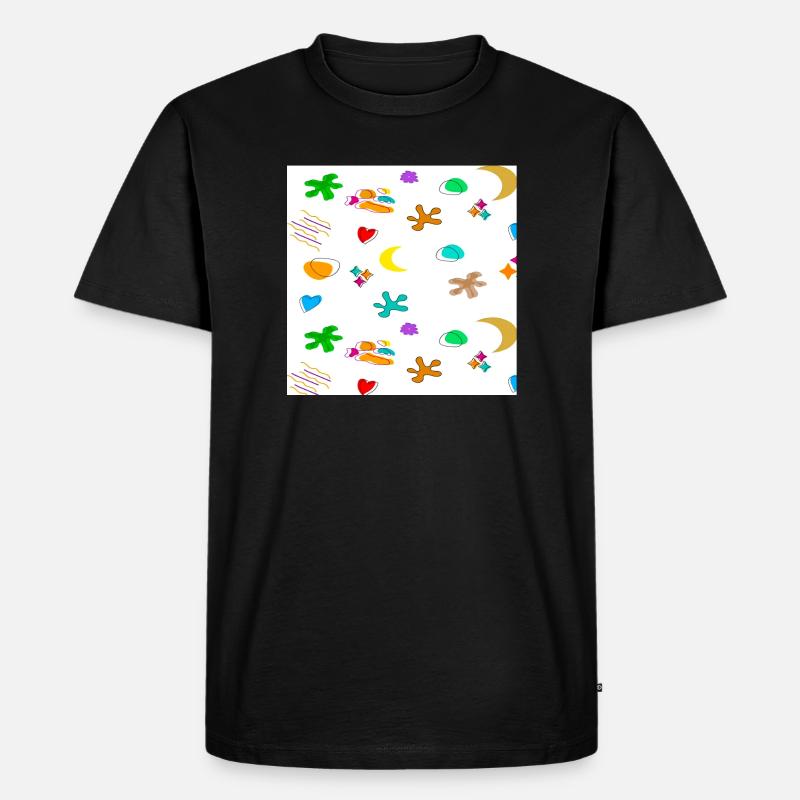 Muster1 - Männer Premium Bio T-Shirt - Schwarz