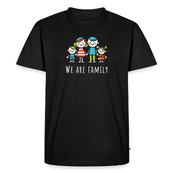 Nous sommes Famille Père Mère Enfants Amour, Fête des Mères - T-shirt Premium bio Homme - noir - Devant - Nico (187cm)