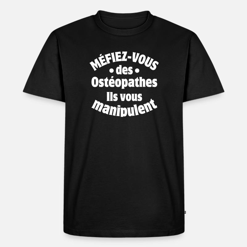 Osteopath, Osteopathen, Medizin - Männer Premium Bio T-Shirt - Schwarz