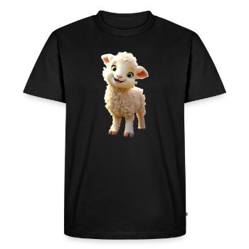 Mouton Agneau Tondre Le Mouton Berger Mouton Mignon Mouton - T-shirt Premium bio Homme - noir - Devant - Nico (187cm)