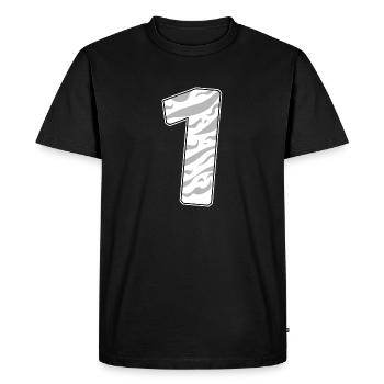 1 - T-shirt Premium bio Homme - noir - Devant - Nico (187cm)