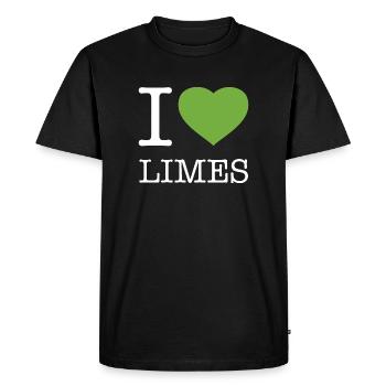 J’ADORE LES CITRONS VERTS - T-shirt Premium bio Homme - noir - Devant - Nico (187cm)