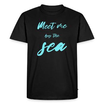 meet me by the sea - Men's Premium Organic T-Shirt - black - Front - Nico (187cm)