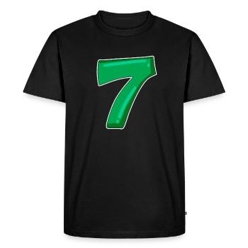 Number 7 Number - Men's Premium Organic T-Shirt - black - Front - Nico (187cm)