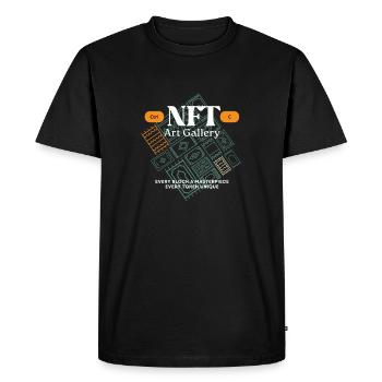 Mosaïque de blocs de la Galerie d’Art NFT - T-shirt Premium bio Homme - noir - Devant - Nico (187cm)