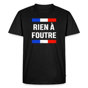 T SHIRT NOTHING TO FOUTRE_FRANCE - Men's Premium Organic T-Shirt - black - Front - Nico (187cm)