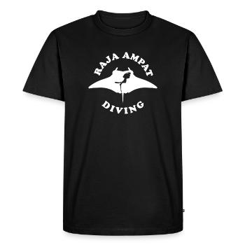 Plongée sous-marine Avec Raie Manta à Raja Ampat - T-shirt Premium bio Homme - noir - Devant - Nico (187cm)