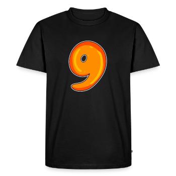 Nine - 9 Motif - Men's Premium Organic T-Shirt - black - Front - Nico (187cm)