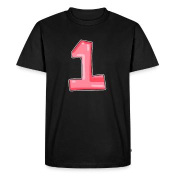 1 - T-shirt Premium bio Homme - noir - Devant - Nico (187cm)