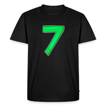 7 Number Number Green - Men's Premium Organic T-Shirt - black - Front - Nico (187cm)