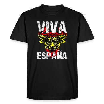 Viva España Vive l’Espagne Torro Fan Design - T-shirt Premium bio Homme - noir - Devant - Nico (187cm)