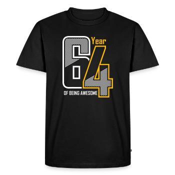 54th Year of Being Awesome - Men's Premium Organic T-Shirt - black - Front - Nico (187cm)