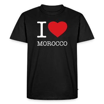 I LOVE MOROCCO Marokko - Men's Premium Organic T-Shirt - black - Front - Nico (187cm)