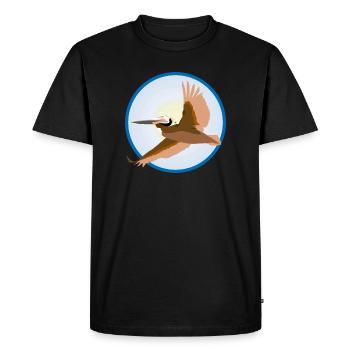 Pélican - T-shirt Premium bio Homme - noir - Devant - Nico (187cm)