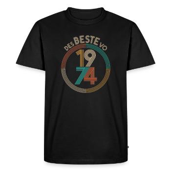 of the BEST of 1974 - the BEST of 1974, birthday - Men's Premium Organic T-Shirt - black - Front - Nico (187cm)