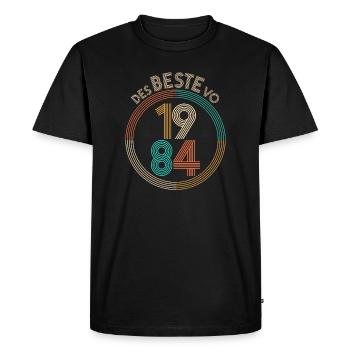 of the BEST of 1984 - the BEST of 1984, birthday - Men's Premium Organic T-Shirt - black - Front - Nico (187cm)