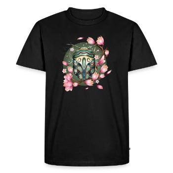 exotique africain effrayant crawly avec des magnolias - T-shirt Premium bio Homme - noir - Devant - Nico (187cm)